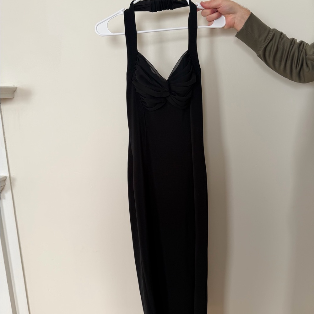 Alex Evenings Halter Black Dress